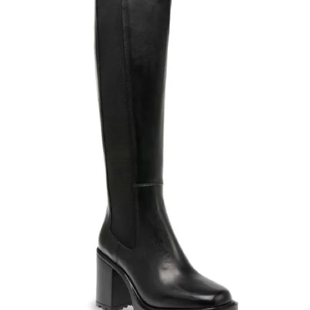 Dolce Vita Deegan Lug Sole Black Heeled Boots
